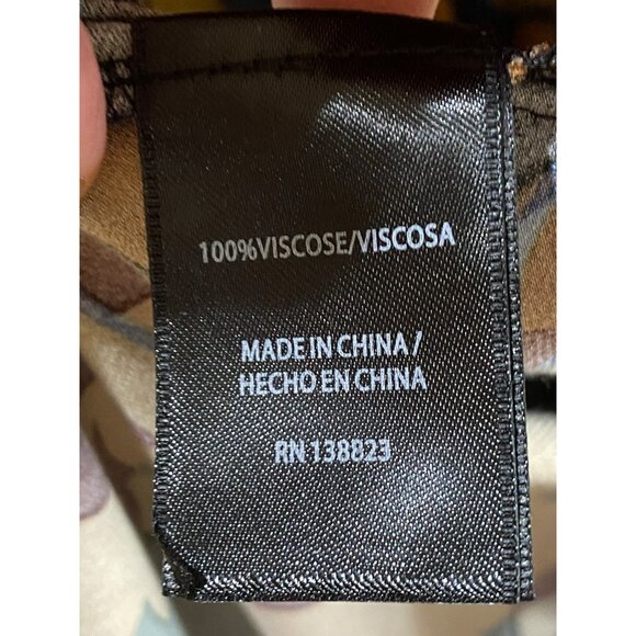 Shyanne Womens Floral Print V-Neck Long Sleeve High-Low Dress M 100% Viscose Mul - Picture 5 of 12